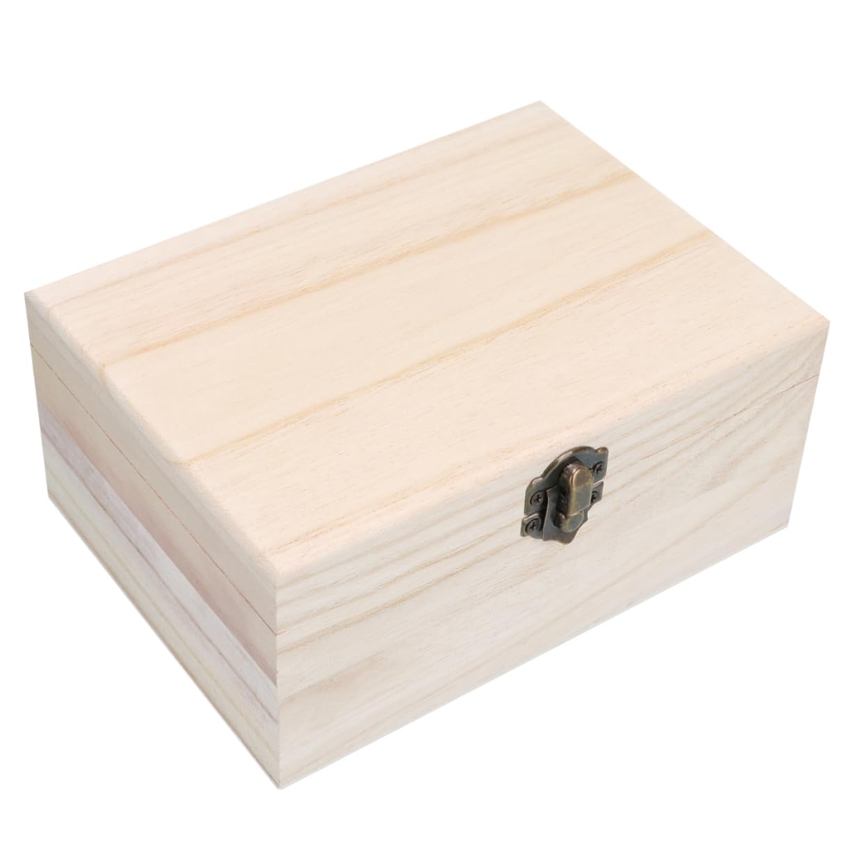 NOLITOY 9 Pcs Treasure Chest Case Unfinished Chest Sundries Storage Tray Wood Trinket Tray Trinket Storage Chest Wood Treasure Chest Wood Case Lock NOLITOY