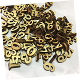 SEWOART 100pcs Pieces DIY Wooden Number Unfinished Crafts Numbers Wood Letters Wooden Number Chips Wood Number Cutouts Wedding Blank Puzzle Wooden SEWOART