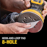 DEWALT 20V MAX Random Orbit Sander Kit, Cordless, 5-Inch, 2.Ah, 8,000-10,000 OPM, Storage Bag, Battery, and Charger Included (DCW210D1) DEWALT