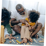 Abaodam 60 Pcs Mini Baseball Unfinished Wooden Toy Unfinished Wooden Baseball Bats Unfinished Wood Baseball Abaodam