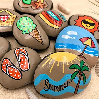 12PCS Rocks for Painting Extra Large River Rocks for Painting 4-5.4 Inches Smooth Flat Rocks for Painting Crafting Party DIY Decor Painting Stones