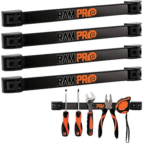 12" Magnetic Tool Holder Strip - A Tool Magnet Bar for Garage Organization, Shop Organization, and Workbench Accessories - Best Gift for Men - Easy RamPro