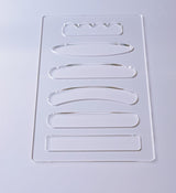 Charcuterie Board Handle Template,Acrylic Router Template,6 in 1 Grab Handle Router Template,Woodworking Router Template (11.75x7.75") Yuxuanish