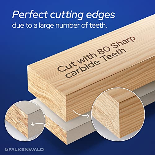 FALKENWALD 10 inch Saw Blade for Wood - Table Saw Blades 10 inch - 10 Saw Blade Carbide - Compatible with DEWALT 10-Inch Table Saw, Skil Saw etc. FALKENWALD