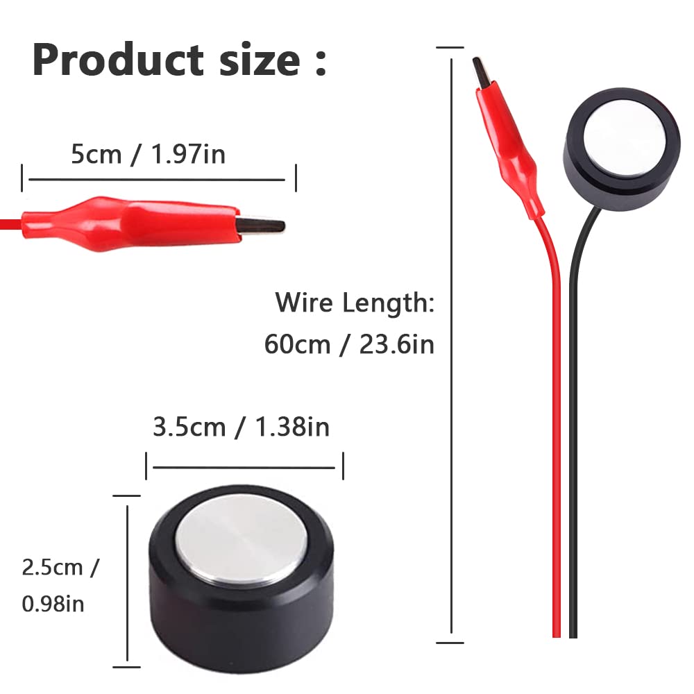 DKARDU CNC Router Z-Axis Tool Setting Touch Probe Block Milling CNC Router Mill Zero Check Touch Plate for CNC Engraving Machines, with Wire End Caps DKARDU