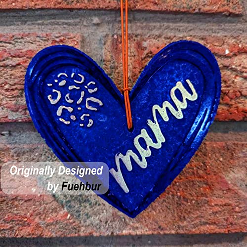 Mama Heart Leopard Car Freshie Mold Heart Shape Aroma Beads Baking Soap Resin Candles Mould-Oven Safe【Upgraded Soft Material】- XL. Size Fuehbur