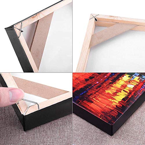 Canvas Stretcher Bars 12x16inch (30.5x40.6cm), DIY Wood Canvas Frame, Easy to Assemble Canvas Frame, Gallery Wrap Oil Frame Kits Canvas Wood - WoodArtSupply