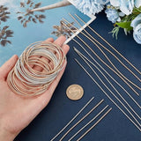 OLYCRAFT 60Pcs 2 Colors Unfinished Guitar String Bracelets 1.7mm Wide Coil Bracelets Stretch Bracelets Gold Silver Metal Bracelets Spring Jewelry OLYCRAFT