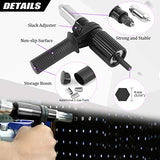 Swpeet 211Pcs Black Alloy Steel Electric Rivet Gun Adapter Kit, Including 2.4/3.2/4.0/4.8mm Diameter Rivet Head and Handle Wrench with 500Pcs Swpeet