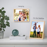 ATOBART 8x10 OAK Natural Wood Photo Frame,3 Pack Picture Frames Real Glass front Wall Hanging Gallery for Wall and Tabletop Display (OAK, 8x10,set of ATOBART