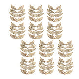 Amosfun Wood Slices Angel Wings Cutouts Craft DIY Ornaments for Birthday Christams Crafts Accessories 80pcs Amosfun