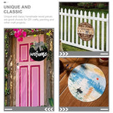 Yardwe 5pcs Wood Circles for Crafts Unfinished Rounds Wooden Cutouts Blank Slices for DIY Coasters Crafts Door Hanger Sign Painting Christmas Home Yardwe