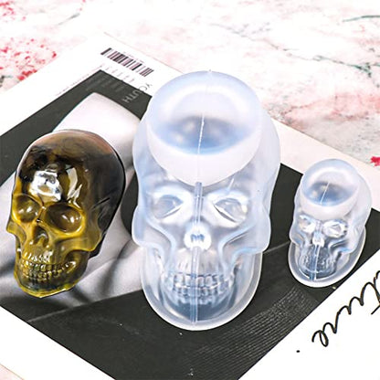 Skull Resin Mold Silicone,3-Pack (Large+Medium+Small) Silicone Skull Candle Molds Kit for Epoxy Resin,Candle,Ice Cube,Wax Melt,3D Resin Skull Molds - WoodArtSupply