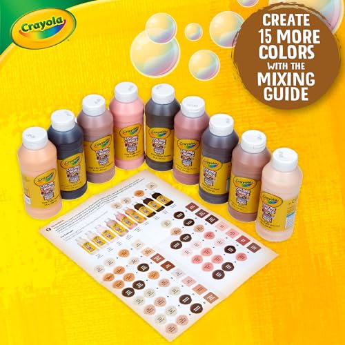 Crayola Colors Of The World Washable Paint - 8oz (9ct), Bulk Skin Tone Paint, Kids Arts & Crafts Supplies, For Teachers & Classrooms Crayola