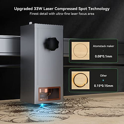 ATOMSTACK X30 PRO Laser Engraver Cutter - 160W Laser Engraving Machine for Wood and Metal, 33W Laser Output Power DIY CNC Laser Cutting and