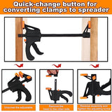 Lasnten 18 Pcs 4 Inch Bar Clamps for Woodworking Grip Craft Mini Clamps One Handed Wood Clamps Trigger Clamp Ratchet Clamp Wood Working Tools for Lasnten