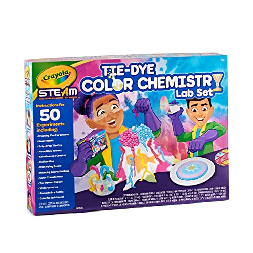 Crayola Tie Dye Color Chemistry Set for Kids, STEAM/STEM Activities, Educational Toy, Ages 7, 8, 9, 10 Crayola