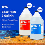 Specialty Resin & Chemical Epox-It 80 (2 Gal)| Clear Epoxy Resin Kit for Beginners & Experts| Clear Epoxy Coating for Bar Top, Countertop, Epox-It