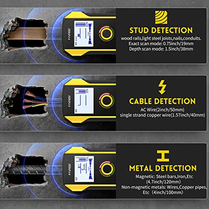 Premium Wall Scanner Stud Finder, Electronic Wall Stud Detector for Wood, Metal Studs, AC Wires, Joists, Pipes, Wire and Water Pipe Stud Finder, - WoodArtSupply