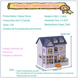 Roroom DIY Miniature and Furniture Dollhouse Kit,Mini 3D Wooden Doll House Craft Model with LED,Creative Room Idea for Valentine's Day Birthday Roroom