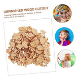 EXCEART 100pcs Marine Animal Wood Chips Mini Animals Natural Wood Slices Wood Earrings Fish Wood Sign Coastal Wood Cutout Unfinished Wood Slice Wood EXCEART
