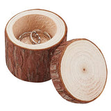 PH PandaHall Ring Box, Wooden Ring Dish Storage Box Wedding Ceremony Wood Ring Bearer Box Rustic Ring Stand Jewelry Holder Storage Case for Valentine PH PandaHall