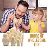 AEVVV Blank Nesting Dolls Lot of 5 Sets by 4 pcs - Blank Russian Nesting Dolls - Unpainted Dolls - Russian Nesting Dolls to Paint - Wooden Unfinished AEVVV