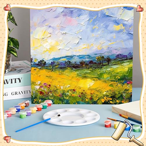 Barydat 24 Pcs Wood Panels for Painting Unfinished Wood Canvas Board Artist Wall 0.79'' Deep Cradled Wood Canvas Panels for Painting Pouring Arts Barydat