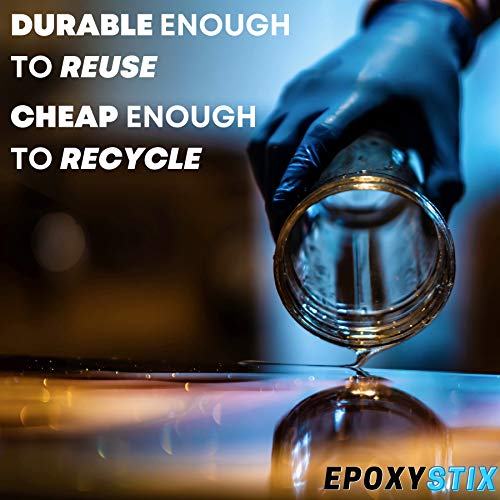 EpoxyStix Disposable Measuring Cups Combo Pack for Mixing Epoxy Resin - Pack of 25 Clear 10 Oz Cups and 100 1 Oz Medicine Cups - Includes 50 Mixing EpoxyStix