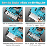 DURATECH 20V Cordless Brad Nailer, 18 Gauge, 2-in-1 Nail/Staple Gun for Upholstery, Carpentry, Including 2.0Ah Rechargeable Battery, 1H Quick DURATECH