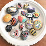 Simetufy 25 Pcs River Rocks for Painting, 2"-3" Painting Rocks, Flat & Smooth Rocks to Paint, Hand Picked Natural Stones for Painting, Cheap Crafts Simetufy