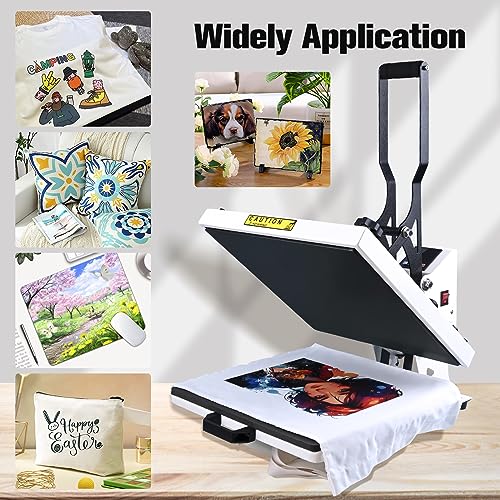 ColorSub Heat Press Machine for T-Shirt 15x15, Digital Industrial Quality Heat Press Machine Clamshell Transfer Sublimation Print Press Machine White - WoodArtSupply