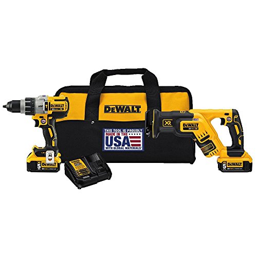 DEWALT 20V MAX* XR Cordless Drill Combo Kit, Brushless, 5.0-Ah, 2-Tool (DCK294P2) - WoodArtSupply