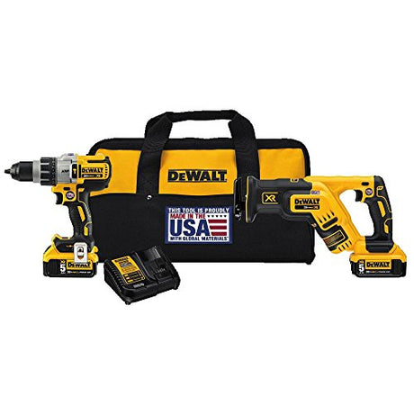 DEWALT 20V MAX* XR Cordless Drill Combo Kit, Brushless, 5.0-Ah, 2-Tool (DCK294P2) DEWALT