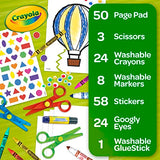 Crayola Toddler Scissor Skills Activity Kit, 3 Count Safety Scissors and Craft Supplies, Gift for Kids, Ages 3, 4, 5 Crayola