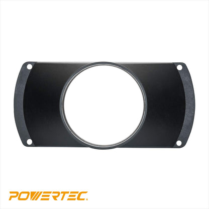 POWERTEC 70150V Rectangular Dust Hood for 4 in. OD Attachment, for Woodworking Dust Collection Hose and Fittings