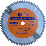 Yolan 8-1/4-Inch 80 Teeth Circular Saw Blade with 5/8-Inch Diamond Knockout Arbor, Steel for Cutting Aluminum, Non-Ferrous Metal Table Saw yolan