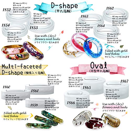 FUNSHOWCASE Resin Ring Silicone Mold for Liquid Clay Crafting, Resin Epoxy, Jewelry Making 24-Count FUNSHOWCASE