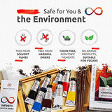 ZenART Professional Oil Paints Set - 8 x Large 50ml Tubes - Essential Palette for Artists, Eco-Friendly, Non-Toxic, and Lightfast Paint with ZenART Supplies