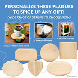 Oval Wood Coasters 5 inch, Pack of 2 Wooden Ornaments for Crafts, Unfinished Wood Crafts, Natural Wood Slices, by Woodpeckers Woodpeckers