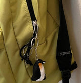 Selsela Mockingbird Keychain Ring Hook Clip Gray Bird Charm Miniature Wood Mini Figurine Small Animal Selsela