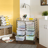 Honey-Can-Do Rolling Storage Cart and Organizer with 12 Plastic Drawers Honey-Can-Do
