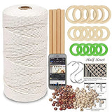 LECZIVOEN Macrame Kit, All in Macrame Supplies 109Yards x 3mm Macrame Cord,DIY Macrame Kit for Adults Beginners, Macrame Beads with Wooden Rings and LECZIVOEN