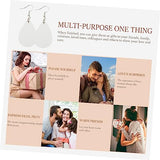 VILLCASE 2 Sets Sublimation Wood Earrings Blanks Unfinished Wooden Earrings Earring Making Kit Rubber Earring Backs Wood Blank Earrings Decorative VILLCASE