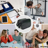 UBMPJ Personalized Toiletry Bag for Men Custom PU Leather Travel Shaving dopp Kit Laser Engraved Name/Initial Gift For Birthday, Fathers Day, UBMPJ