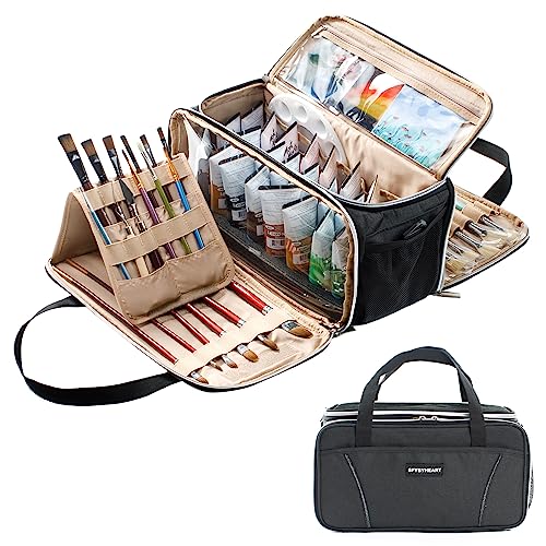 Acrylic Paint Storage, Paint Organizer and Storage, Art Supply Organizer, Art Bags, Craft Paint Storage, Paint Brush Case Holder, Paint Tube Storage - WoodArtSupply