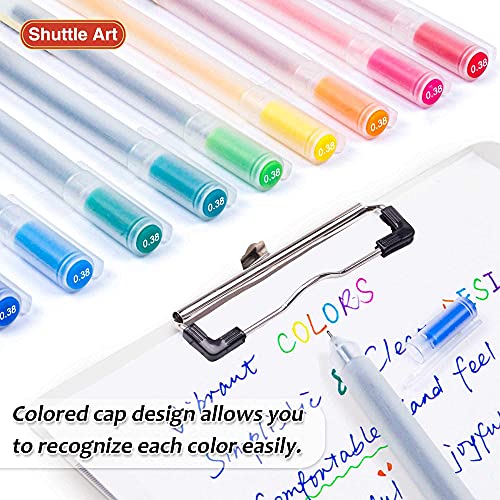 Shuttle Art School & Work Supplies Bundle, 15 Colors Japanese Style Pens + 9 Bright Colors Sticky Notes for Writing Journaling Taking Notes School Shuttle Art
