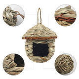 3 Pack Hummingbird House, Hand Woven Bird Nest for Outdoors Hanging, Small Grass Bird Houses for Outside, Natural Fiber Bird Hut Roosting Pocket for Eeaivnm