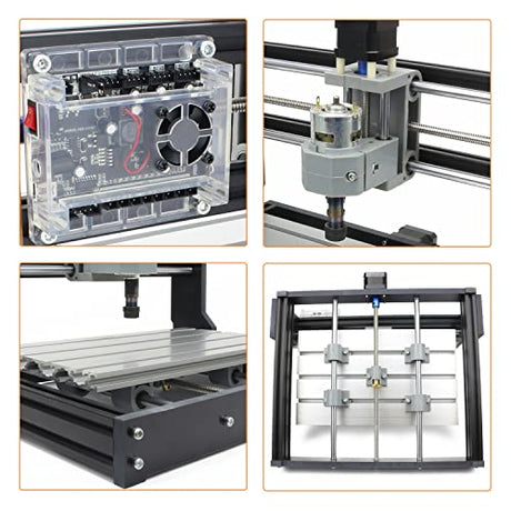 RATTMMOTOR 3018 Pro DIY CNC Router Kit, 3 Axis Hobby CNC Router Machine GRBL Control, Plastic Acrylic PVC PCB Wood Mini Desktop Engraving Milling RATTMMOTOR