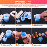 Resin Dice Molds, Shynek 19 Styles Polyhedral Game Dice Molds Set with Silicone Dice Mold, Mixing Sticks, Measuring Cup, Droppers, Acrylic Paints Set shynek